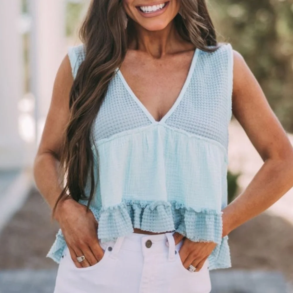 Babydoll Ruffled Top - Picture 1 of 4